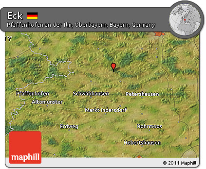 Satellite 3D Map of Eck