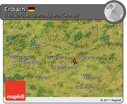 Satellite 3D Map of Erlbach