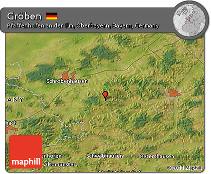 Satellite 3D Map of Gröben