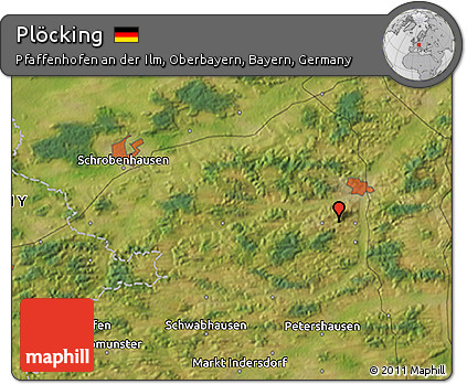 Satellite 3D Map of Plöcking