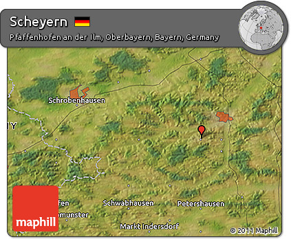 Satellite 3D Map of Scheyern