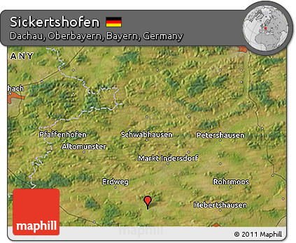 Satellite 3D Map of Sickertshofen