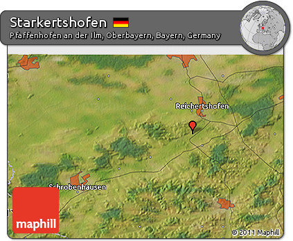 Satellite 3D Map of Starkertshofen
