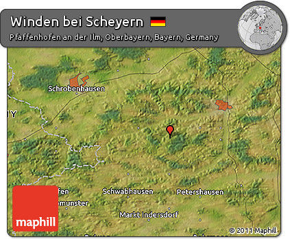 Satellite 3D Map of Winden Bei Scheyern