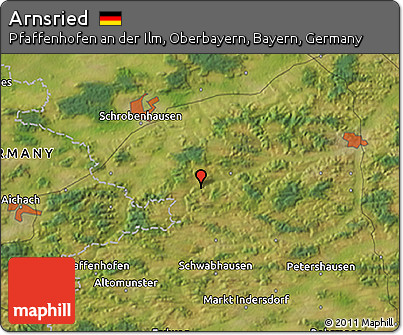Satellite 3D Map of Arnsried