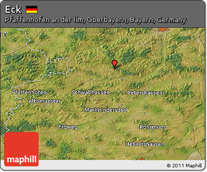 Satellite 3D Map of Eck
