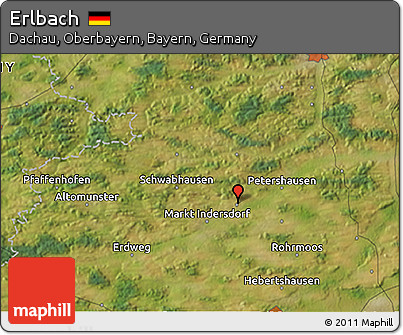 Satellite 3D Map of Erlbach