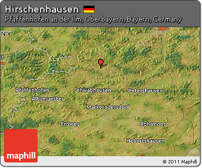 Satellite 3D Map of Hirschenhausen