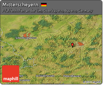 Satellite 3D Map of Mitterscheyern