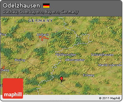 Satellite 3D Map of Odelzhausen