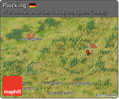 Satellite 3D Map of Plöcking