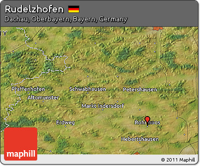 Satellite 3D Map of Rudelzhofen