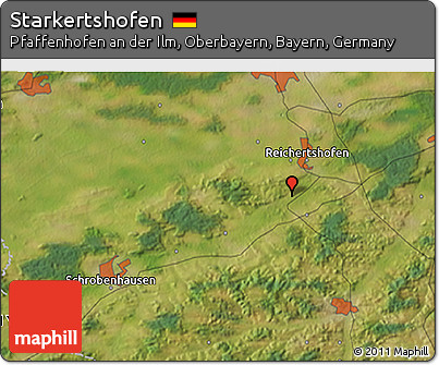 Satellite 3D Map of Starkertshofen
