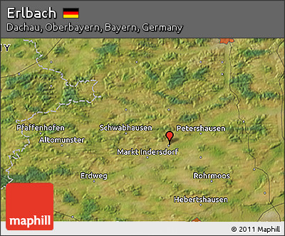 Satellite 3D Map of Erlbach