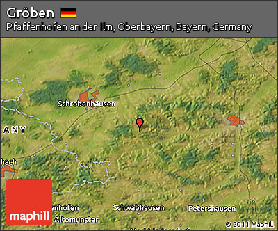 Satellite 3D Map of Gröben