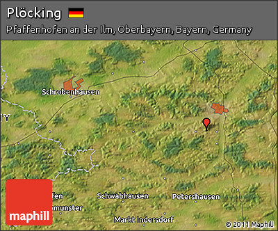 Satellite 3D Map of Plöcking