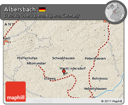 Shaded Relief 3D Map of Albersbach