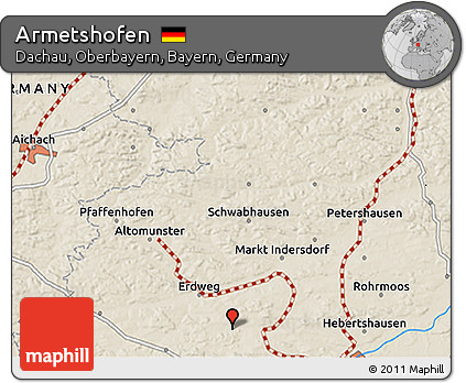 Shaded Relief 3D Map of Armetshofen