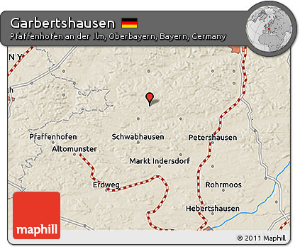 Shaded Relief 3D Map of Garbertshausen