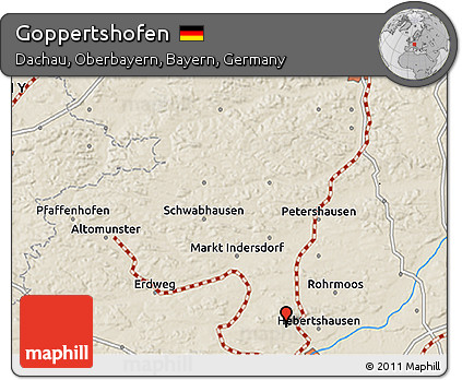 Shaded Relief 3D Map of Goppertshofen