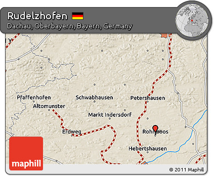 Shaded Relief 3D Map of Rudelzhofen