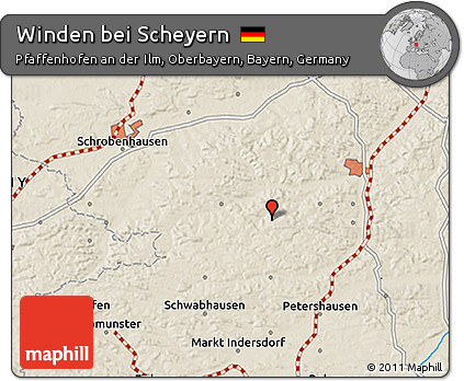 Shaded Relief 3D Map of Winden Bei Scheyern