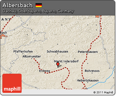 Shaded Relief 3D Map of Albersbach