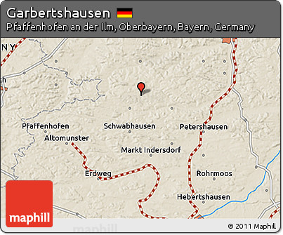 Shaded Relief 3D Map of Garbertshausen