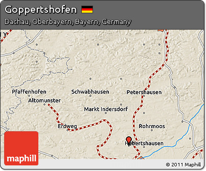 Shaded Relief 3D Map of Goppertshofen
