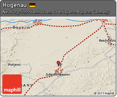 Shaded Relief 3D Map of Högenau