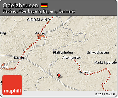 Shaded Relief 3D Map of Odelzhausen