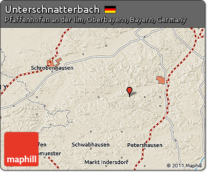 Shaded Relief 3D Map of Unterschnatterbach