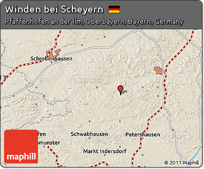 Shaded Relief 3D Map of Winden Bei Scheyern