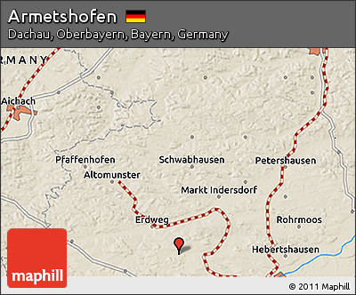 Shaded Relief 3D Map of Armetshofen