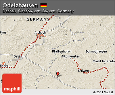 Shaded Relief 3D Map of Odelzhausen