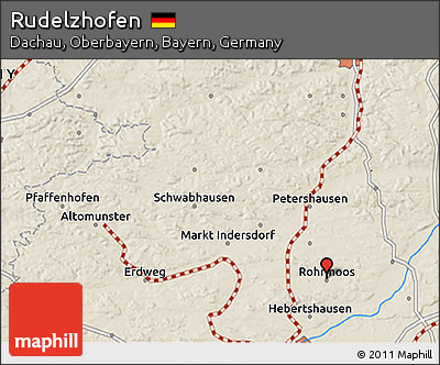 Shaded Relief 3D Map of Rudelzhofen