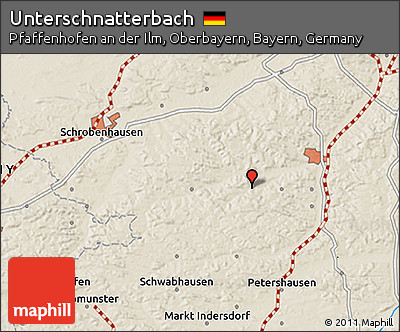 Shaded Relief 3D Map of Unterschnatterbach