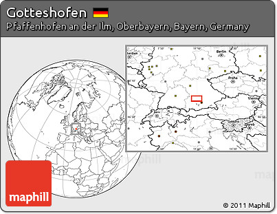 Blank Location Map of Gotteshofen