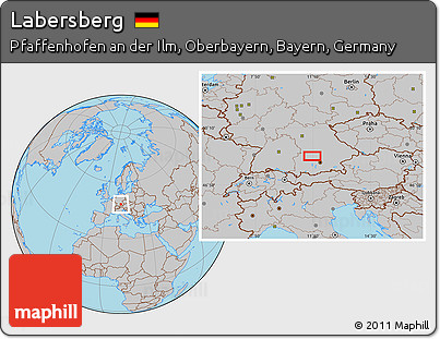Gray Location Map of Labersberg