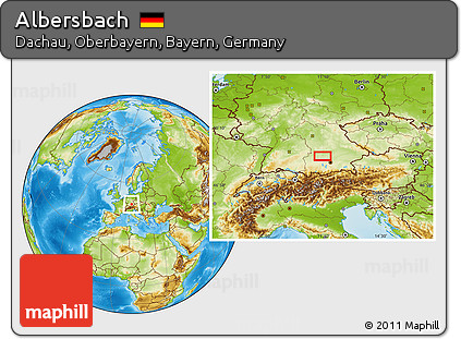 Physical Location Map of Albersbach