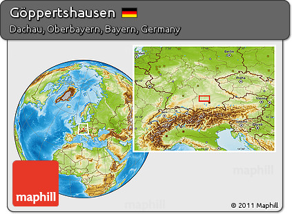 Physical Location Map of Göppertshausen