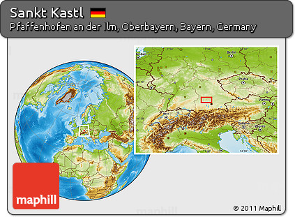 Physical Location Map of Sankt Kastl