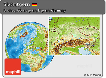 Physical Location Map of Sixtnitgern