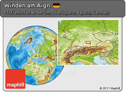 Physical Location Map of Winden Am Aign