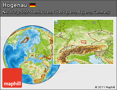 Physical Location Map of Högenau