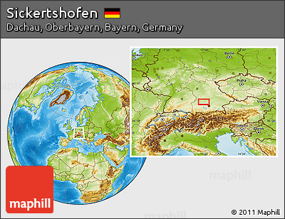 Physical Location Map of Sickertshofen