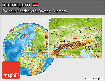 Physical Location Map of Sixtnitgern