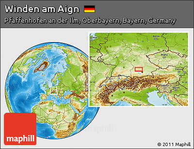 Physical Location Map of Winden Am Aign