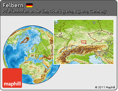 Physical Location Map of Felbern
