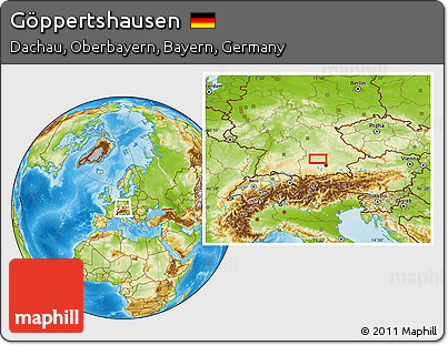 Physical Location Map of Göppertshausen